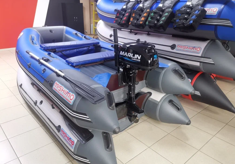 КОМПЛЕКТ ЛОДКА MISHIMO LITE 315 + МОТОР 5л.с в Волгограде