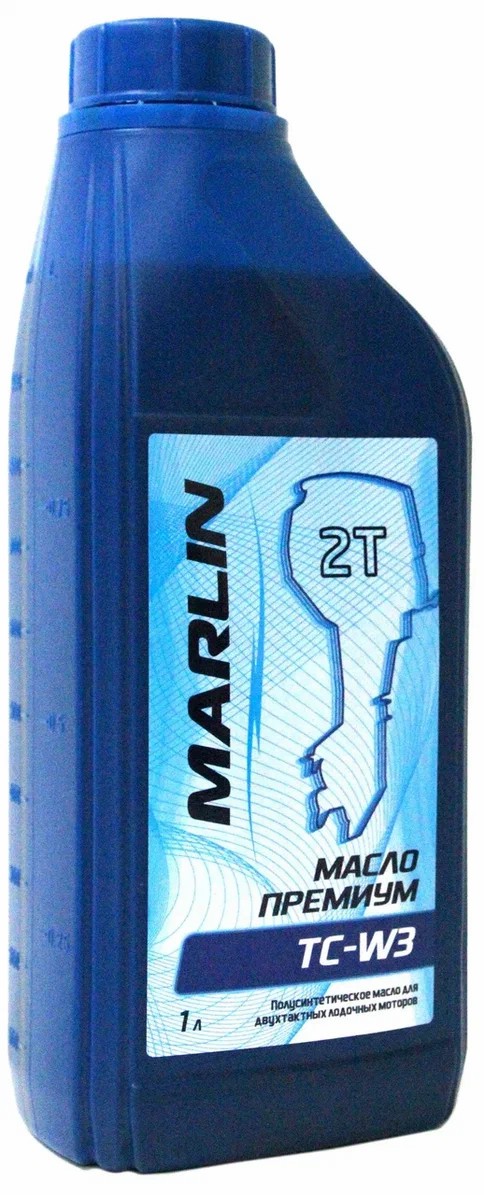 МАСЛО ПОЛУСИНТЕТИЧЕСКОЕ MARLIN ПРЕМИУМ 2Т, TC-W3, 1 ЛИТР в Волгограде