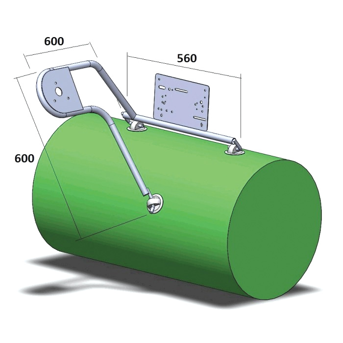 Стойка рулевая с креплением на баллон надувной лодки 25мм в Волгограде
