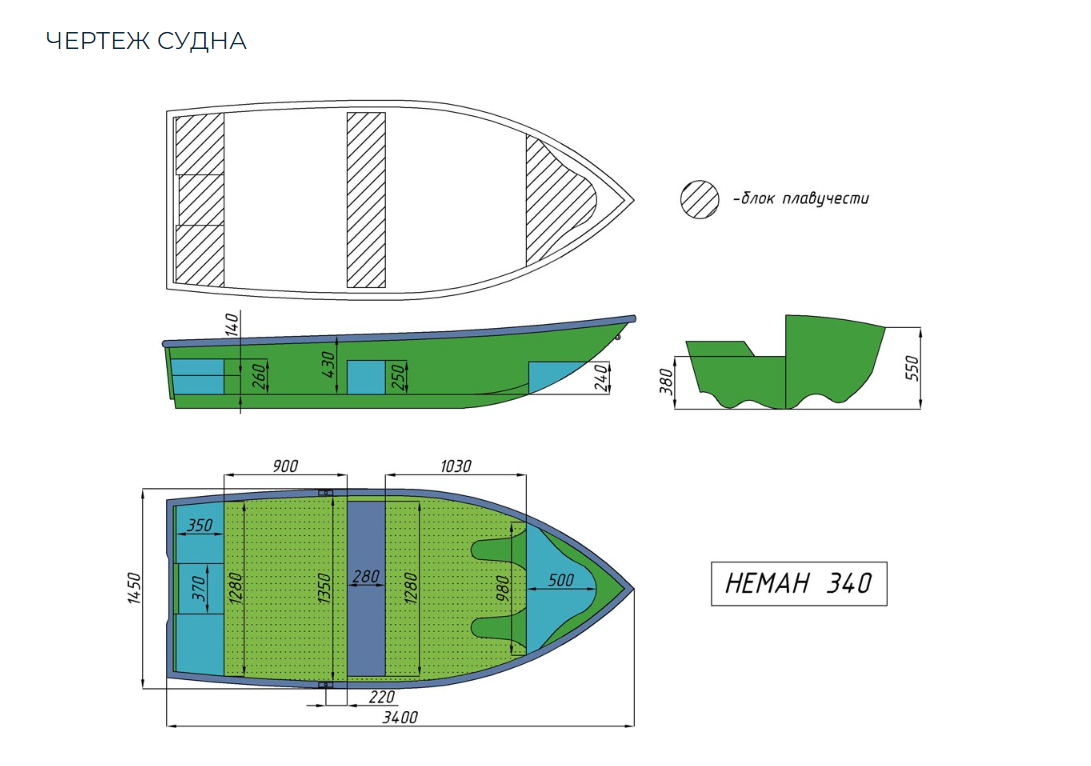 Стеклопластиковая лодка Neman-340 (тримаран) в Волгограде