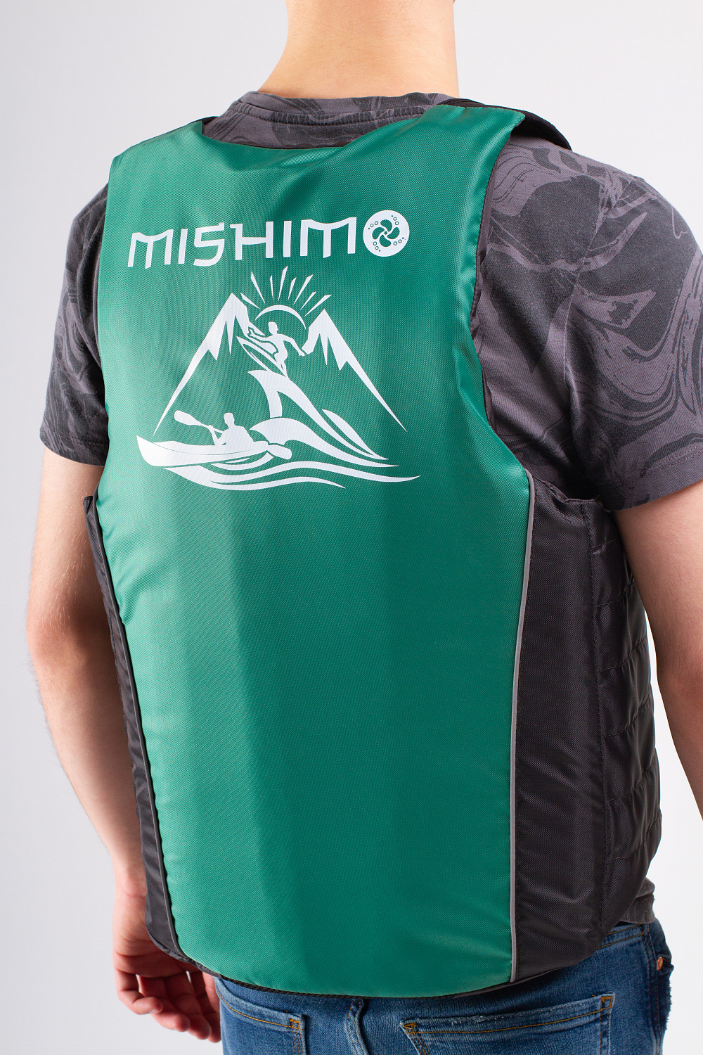 Жилет спасательный MISHIMO PRO Премиум качества Черно-зеленый в Волгограде