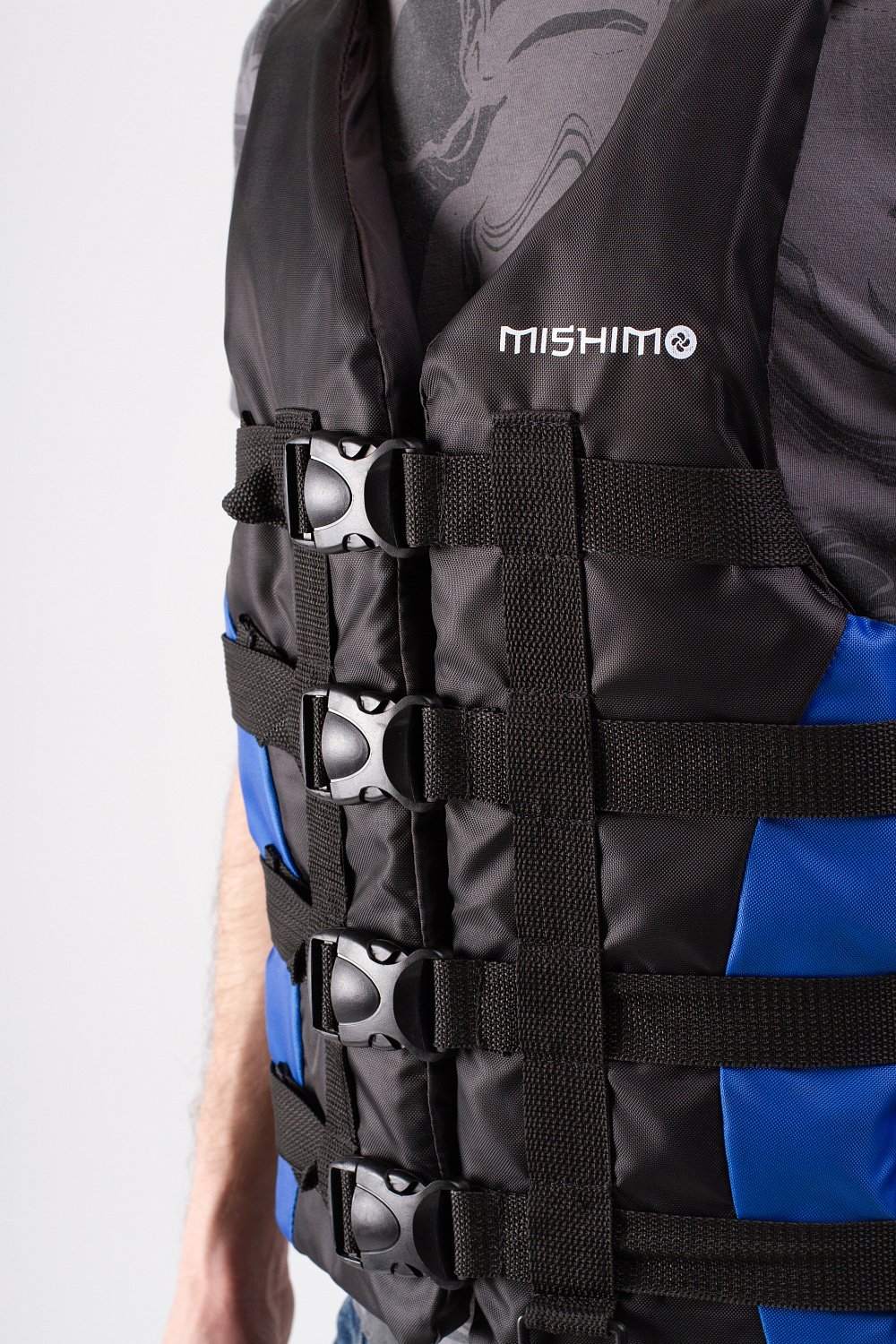 Жилет спасательный MISHIMO PRO Премиум качества Черно-синий в Волгограде