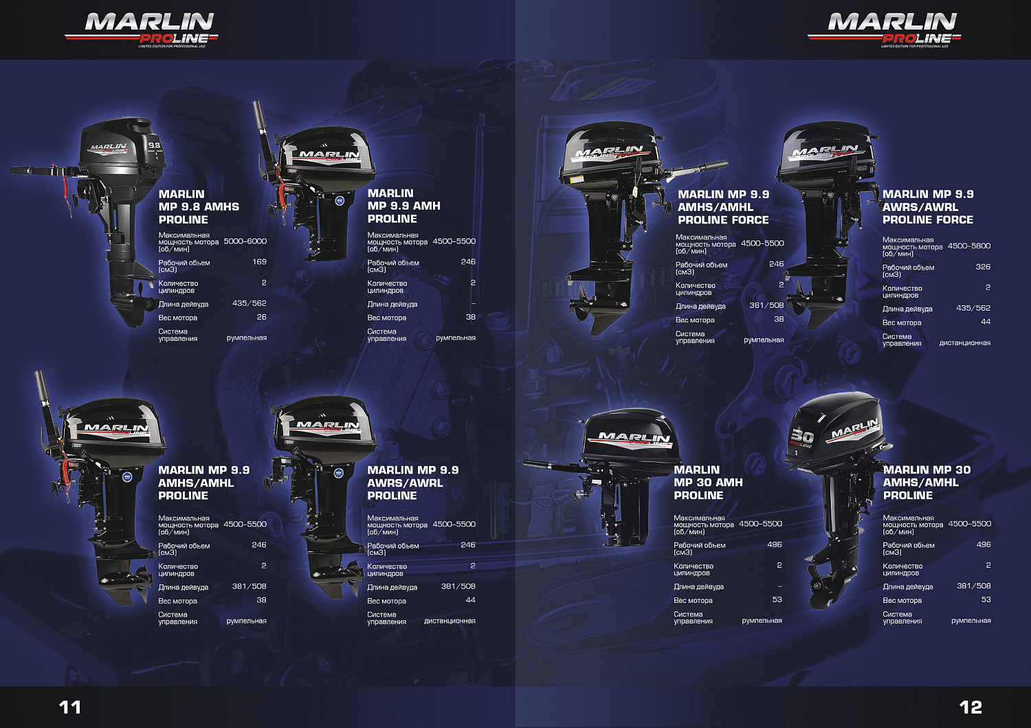 Лодочный мотор MARLIN PROLINE MP 9.9 (15) AWRS в Волгограде