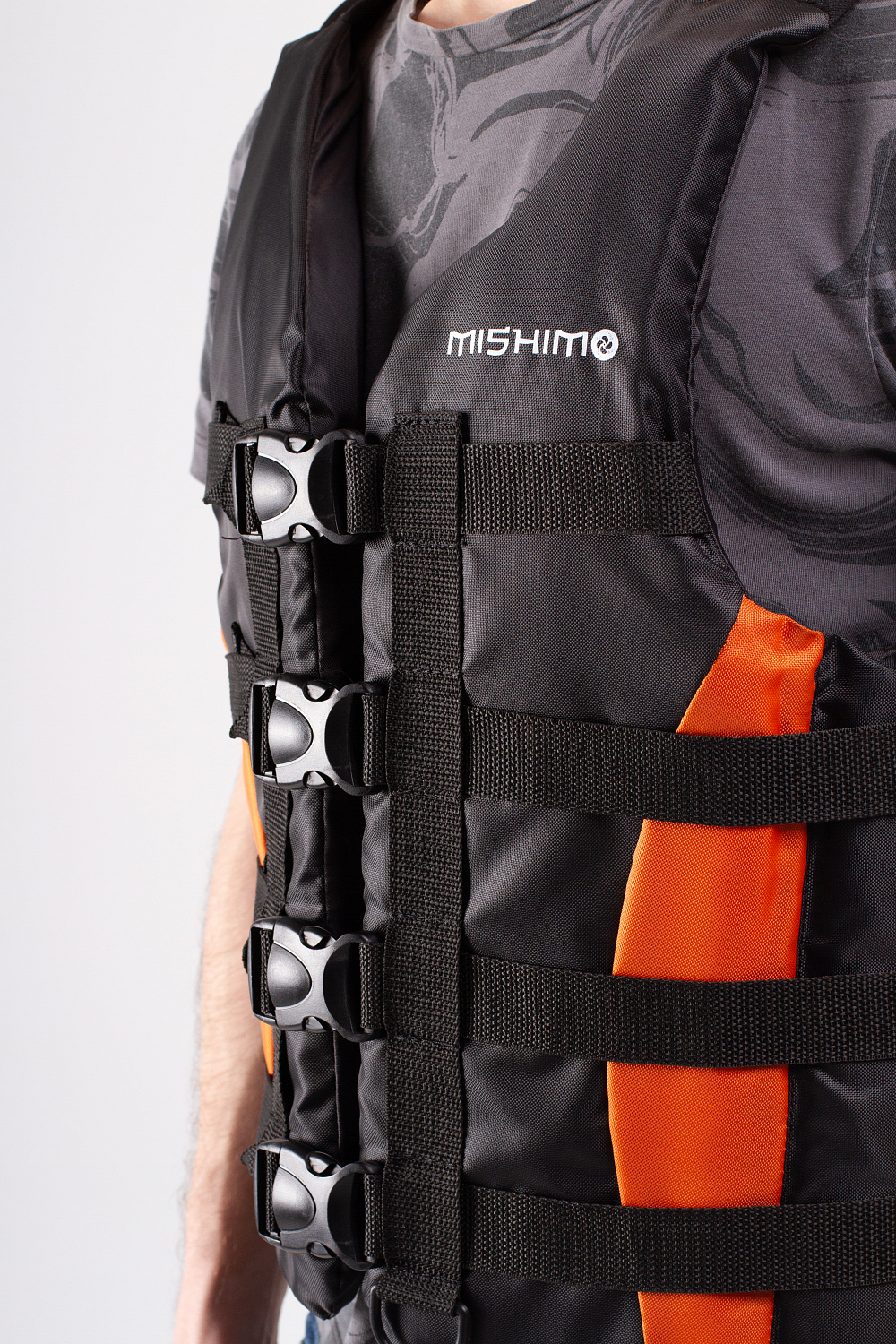 Жилет спасательный MISHIMO PRO Премиум качества Черно-оранжевый в Волгограде