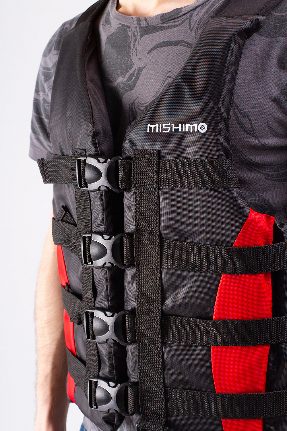 Жилет спасательный MISHIMO PRO Премиум качества Черно-красный в Волгограде